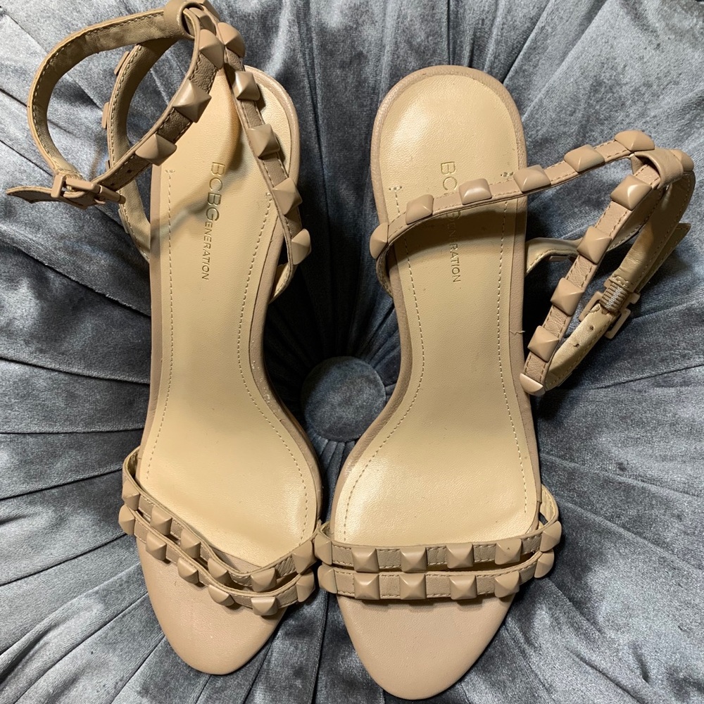 BCBG Generation Studded Nude Heels
